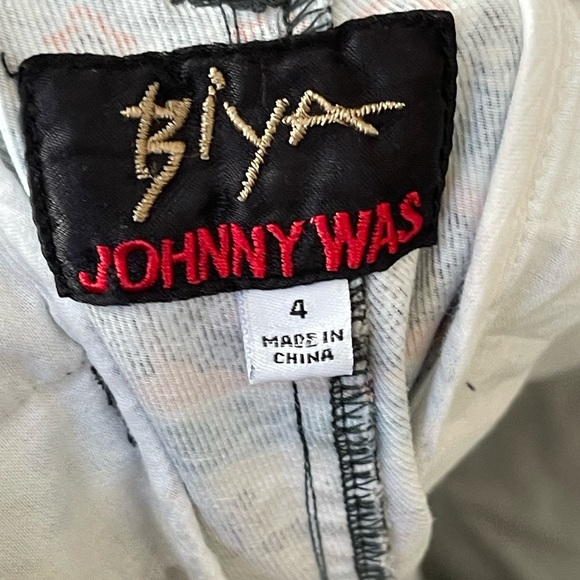 Johnny Was Biya Printed Multicolor Viva Croppes Twill Jeans Pants - Picture 6 of 12